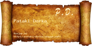 Pataki Dorka névjegykártya